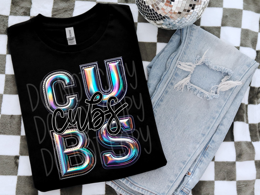 Cubs Holographic School Mascot DTF Transfer - TED1850