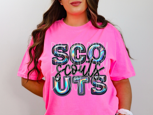 Scouts Holographic School Mascot DTF Transfer - TED1868