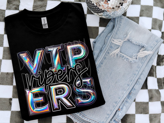 Vipers Holographic School Mascot DTF Transfer - TED1875