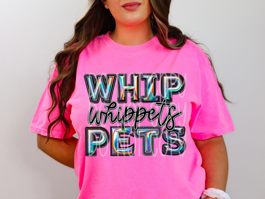 Whippets Holographic School Mascot DTF Transfer - TED1878