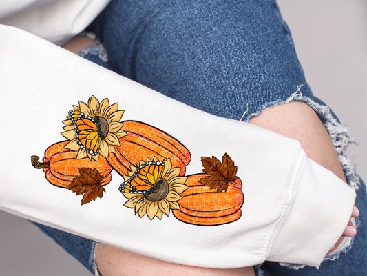 Fall Vibes Pumpkins Pocket-Sleeve DTF Transfer - TED1882