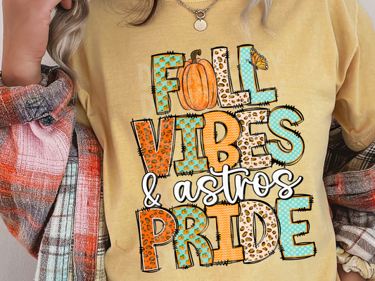 Fall Vibes & Astros Pride Fall DTF Transfers - TED1887