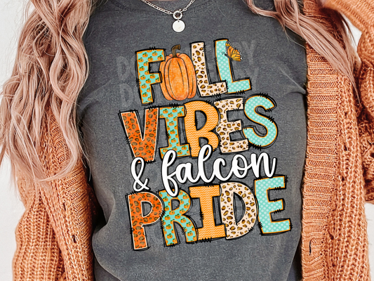Fall Vibes & Falcon Pride Fall DTF Transfers - TED1897