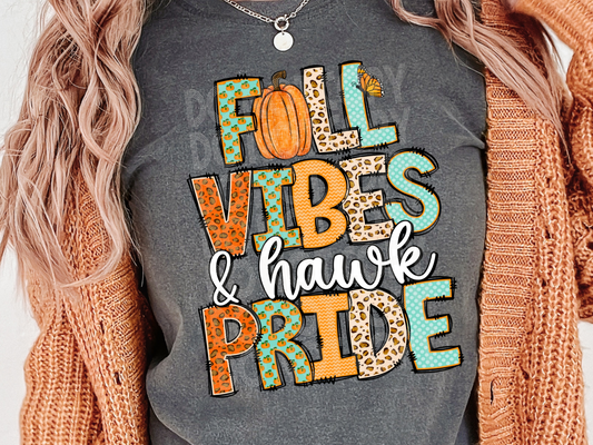 Fall Vibes & Hawk Pride Fall DTF Transfers - TED1898