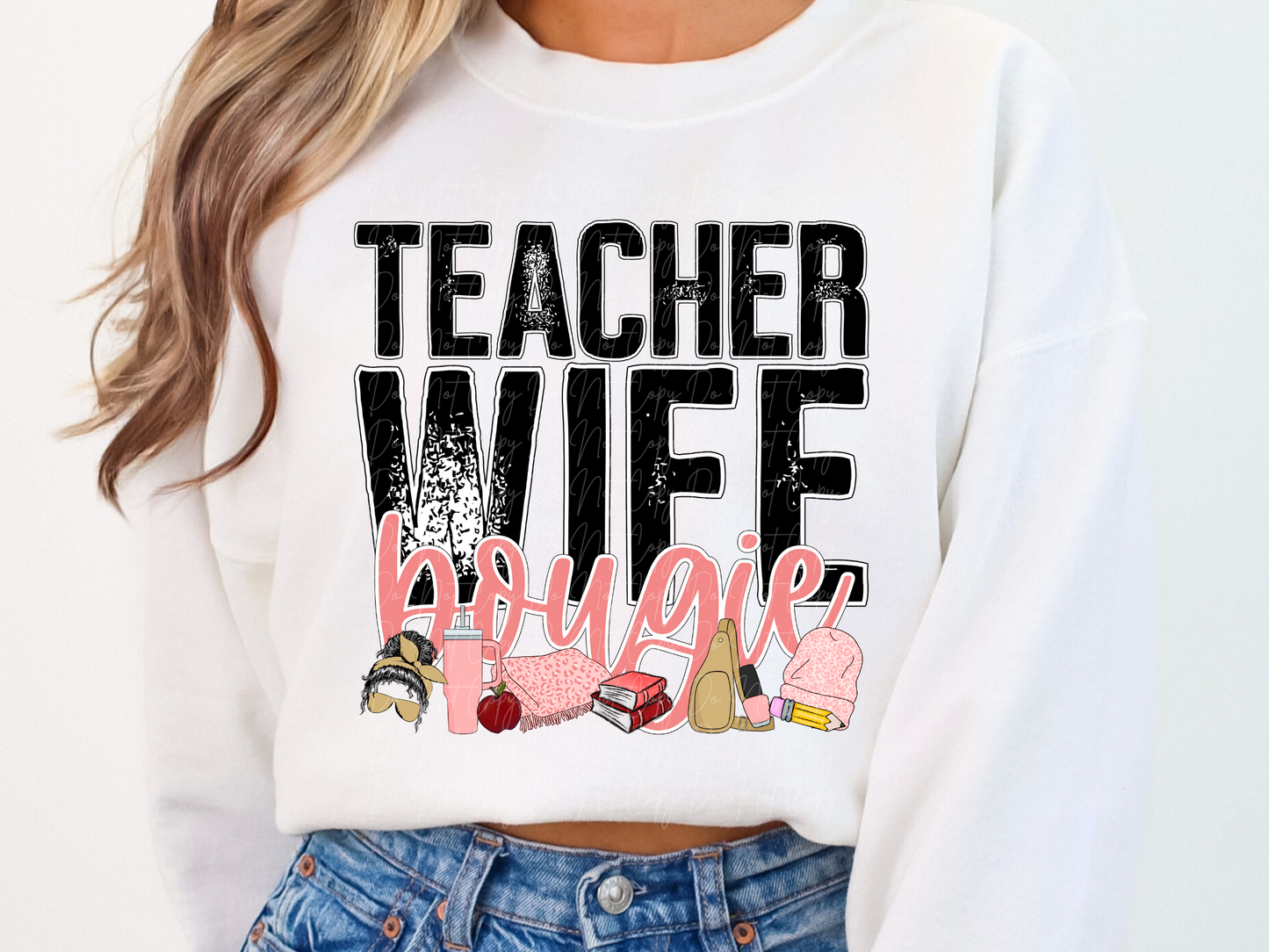 Teacher Wife Bougie DTF Transfer - TED1125