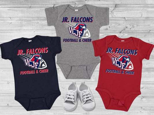 VCJF Football and Cheer Design 2 - Baby Onesie