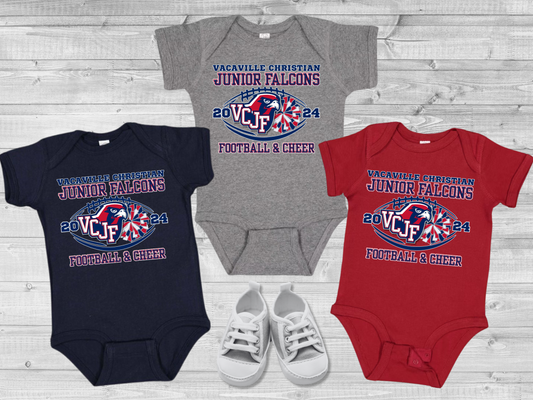 VCJF Football and Cheer Design 5 - Baby Onesie
