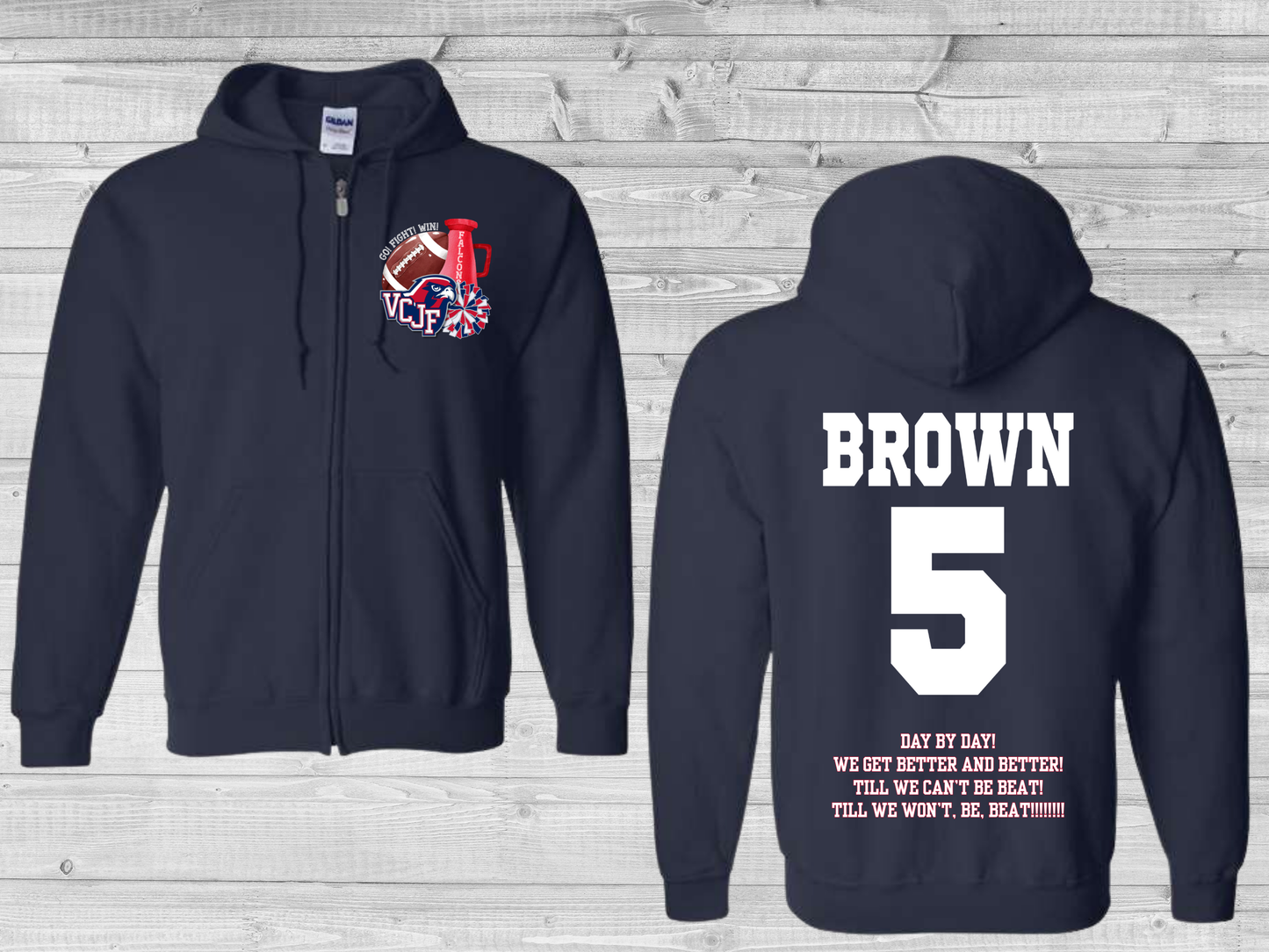 VCJF Football and Cheer Design 6 - Adult