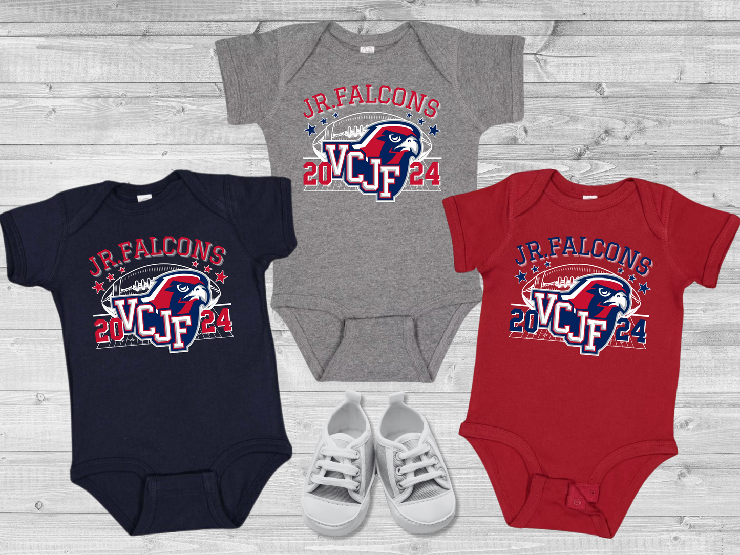 VCJF Football and Cheer Design 7 - Baby Onesie