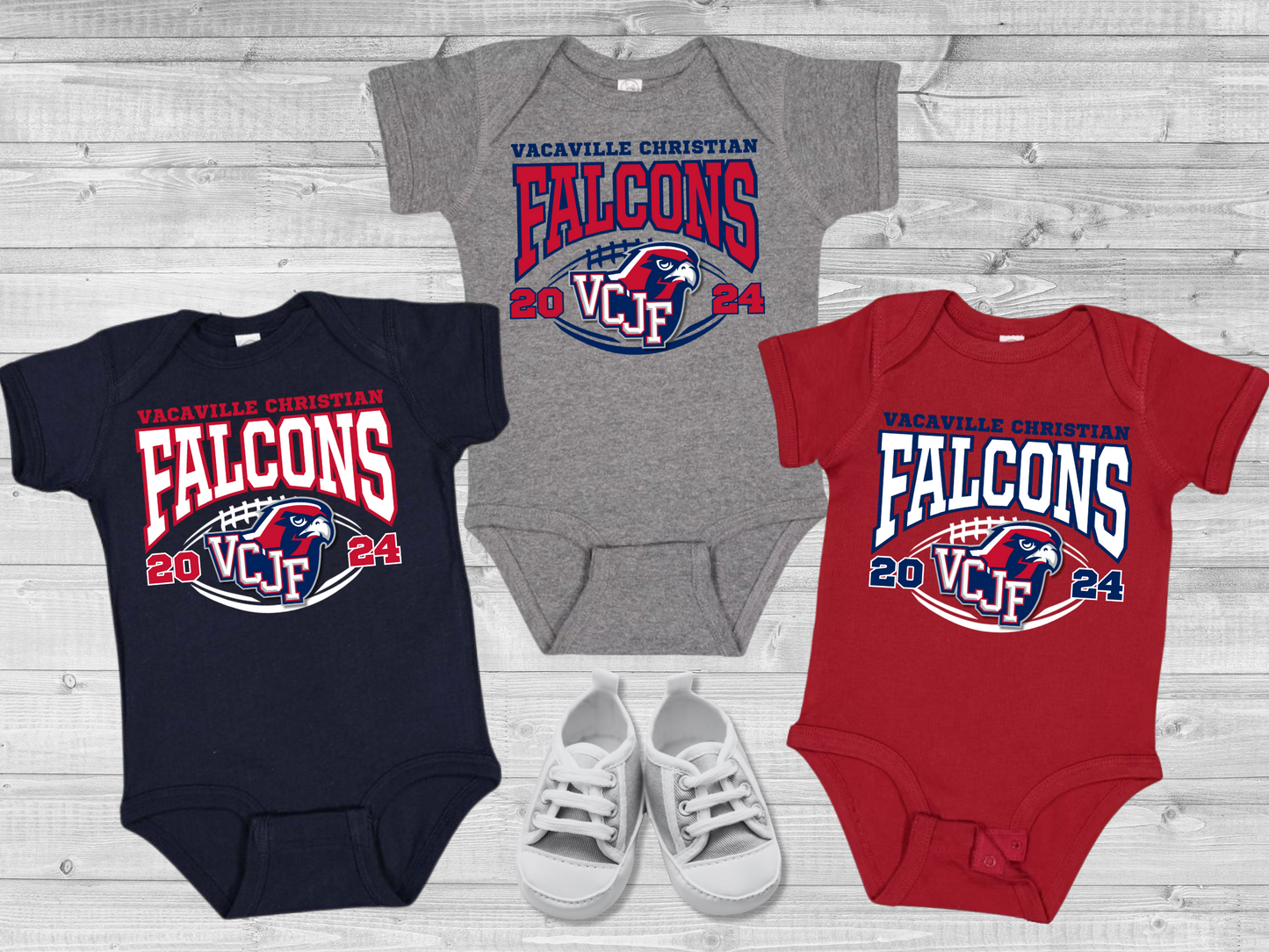 VCJF Football and Cheer Design 9 - Baby Onesie
