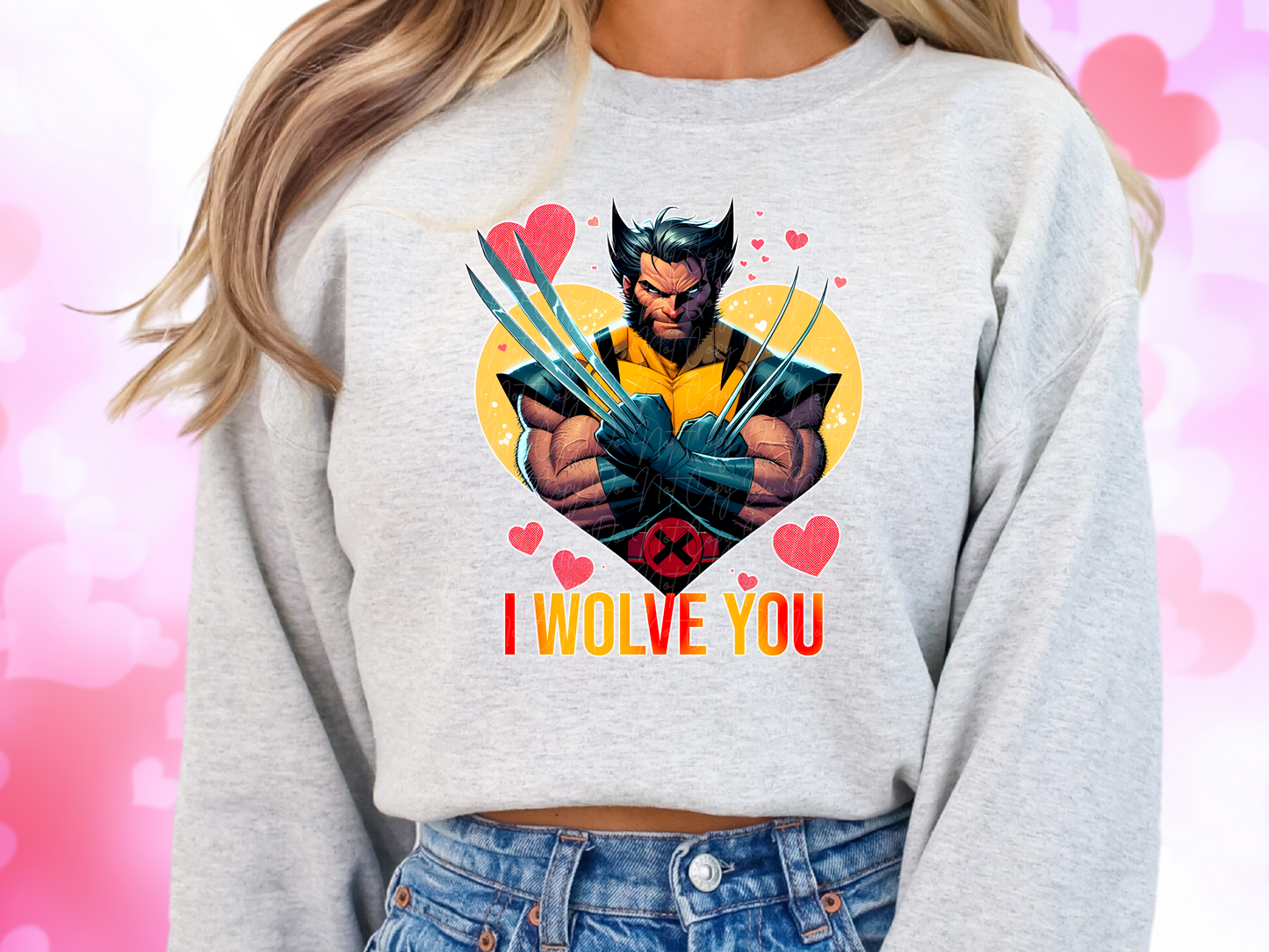 I Wolve You Wolverine Valentine's Day Sweatshirt