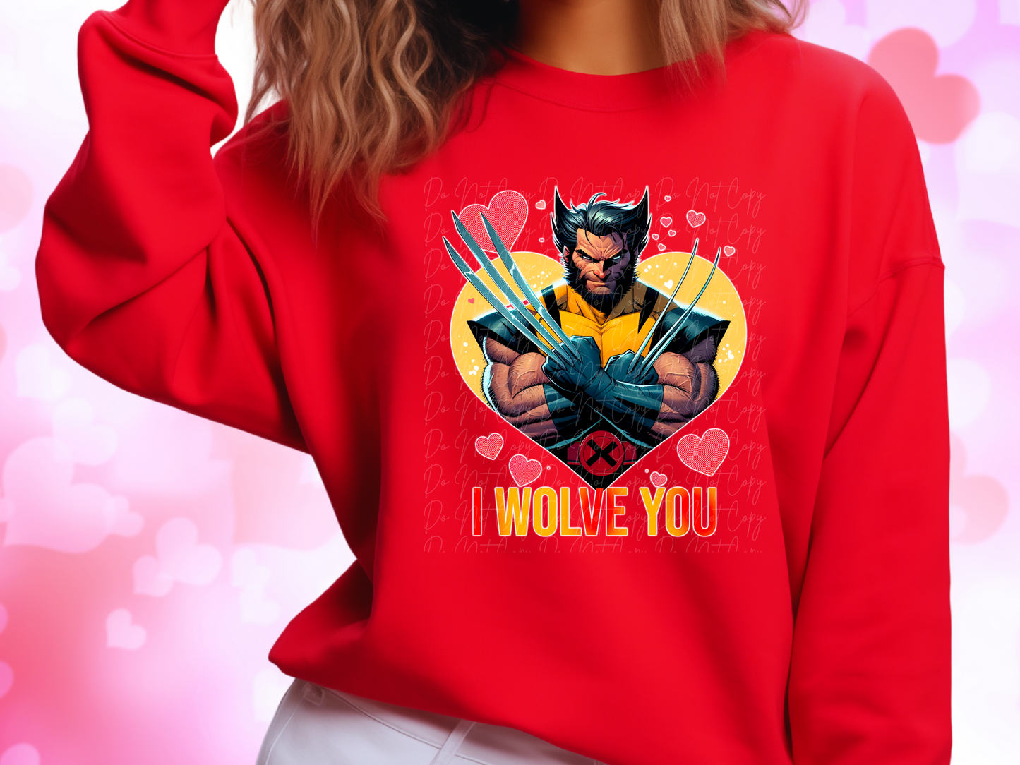 I Wolve You Wolverine Valentine's Day Sweatshirt