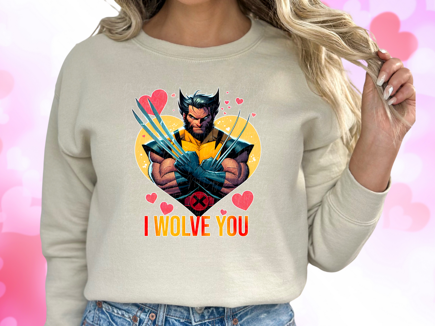 I Wolve You Wolverine Valentine's Day Sweatshirt