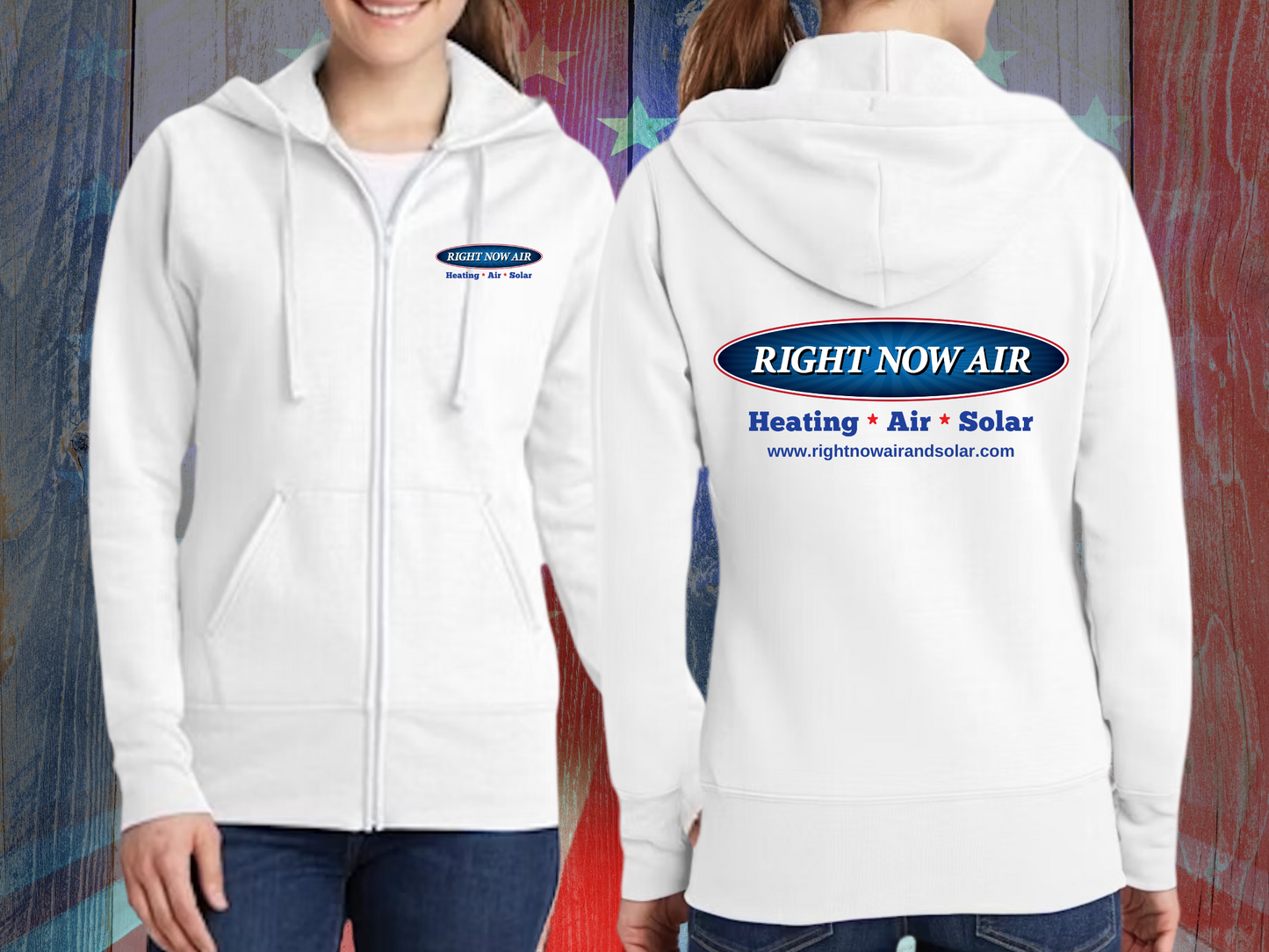Right Now Air & Solar Full Zip Up Hoodie (Women's Sizing)