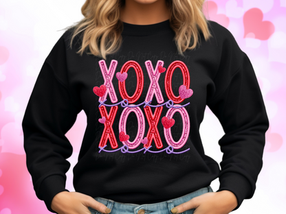 XOXO Faux Sequin Valentine's Day Sweatshirt