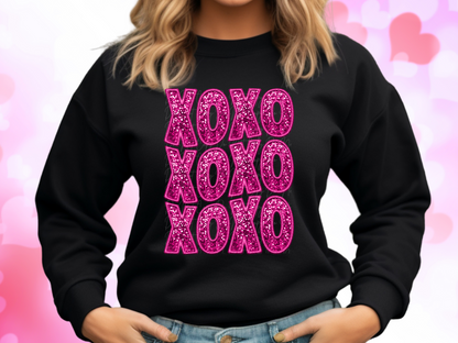 XOXO Faux Sequin Valentine's Day Sweatshirt