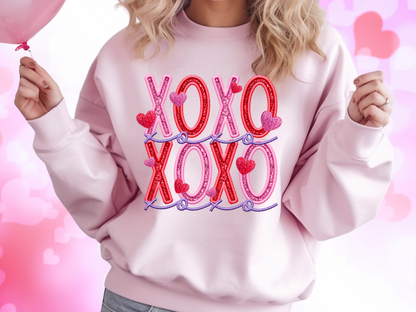 XOXO Faux Sequin Valentine's Day Sweatshirt
