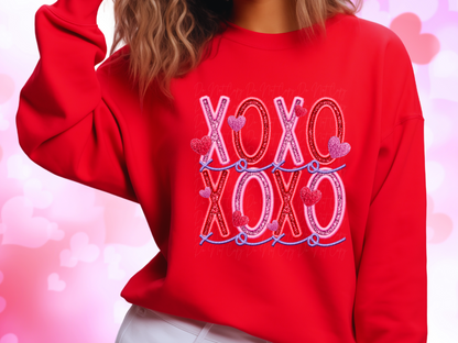 XOXO Faux Sequin Valentine's Day Sweatshirt