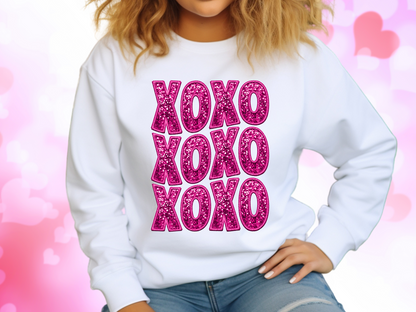 XOXO Faux Sequin Valentine's Day Sweatshirt