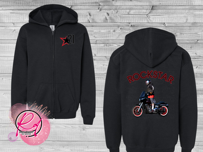 Rockstar 21 Zip-Up Youth Hoodie