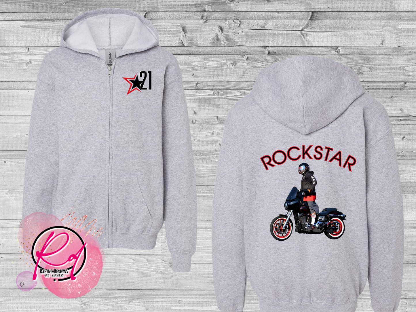 Rockstar 21 Zip-Up Youth Hoodie