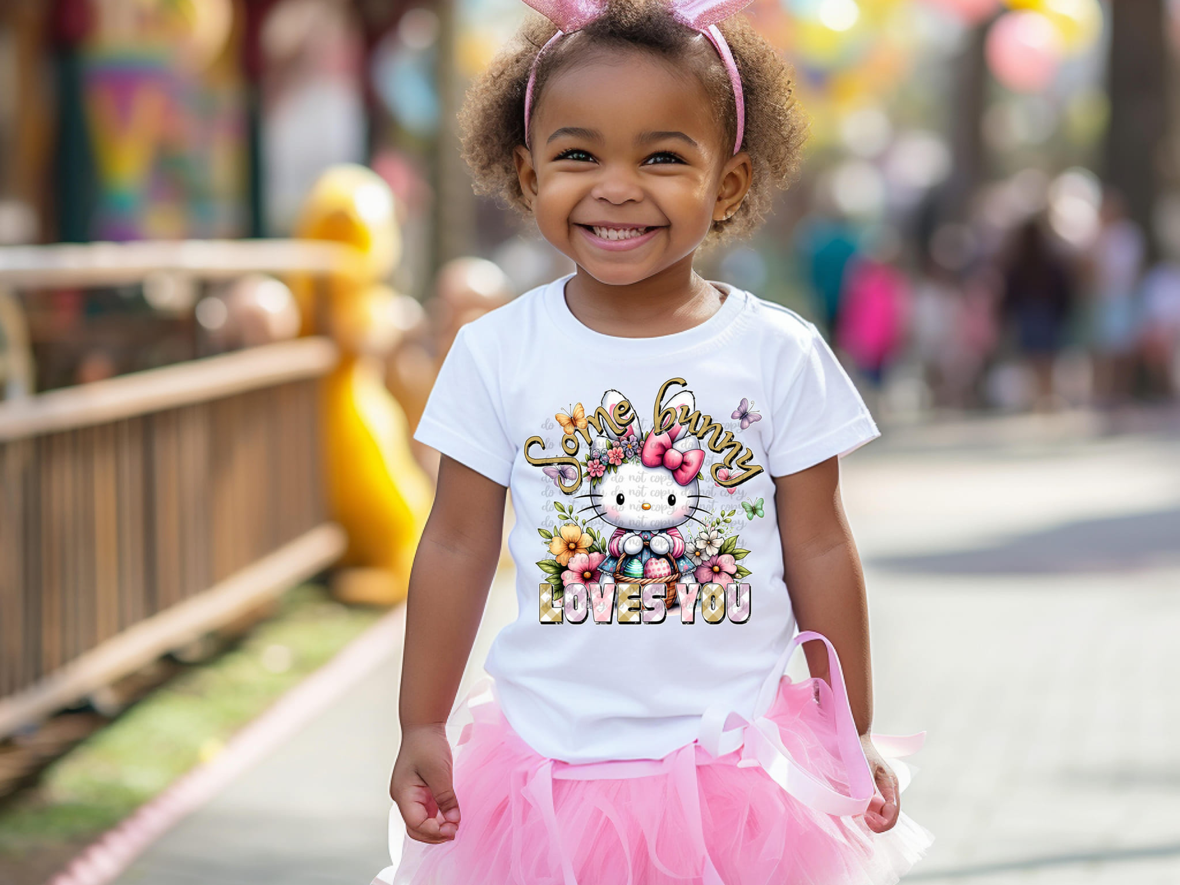 Hello Rabi Hello Kitty Some Bunny Loves You DTF Transfer - TED1196 – Rabine Designs