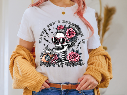 Maybe She's Born With It Maybe It's Caffeine Starbies DTF Transfer - TED1215