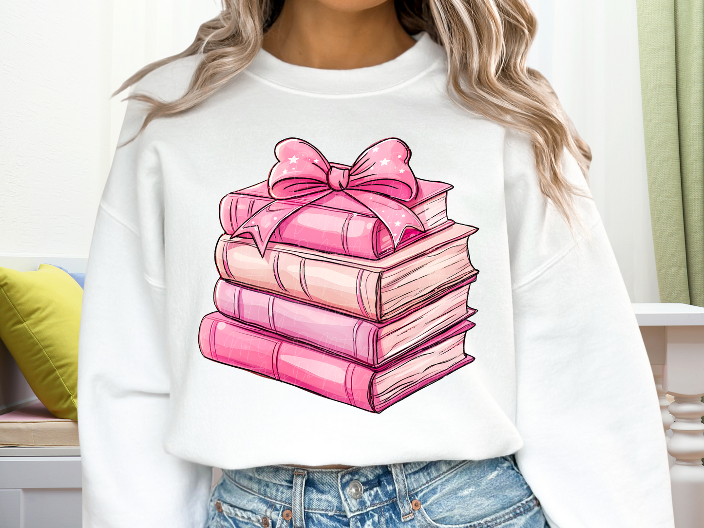 Pretty Girls Pink Book Club Book Lovers DTF Transfer - TED1249
