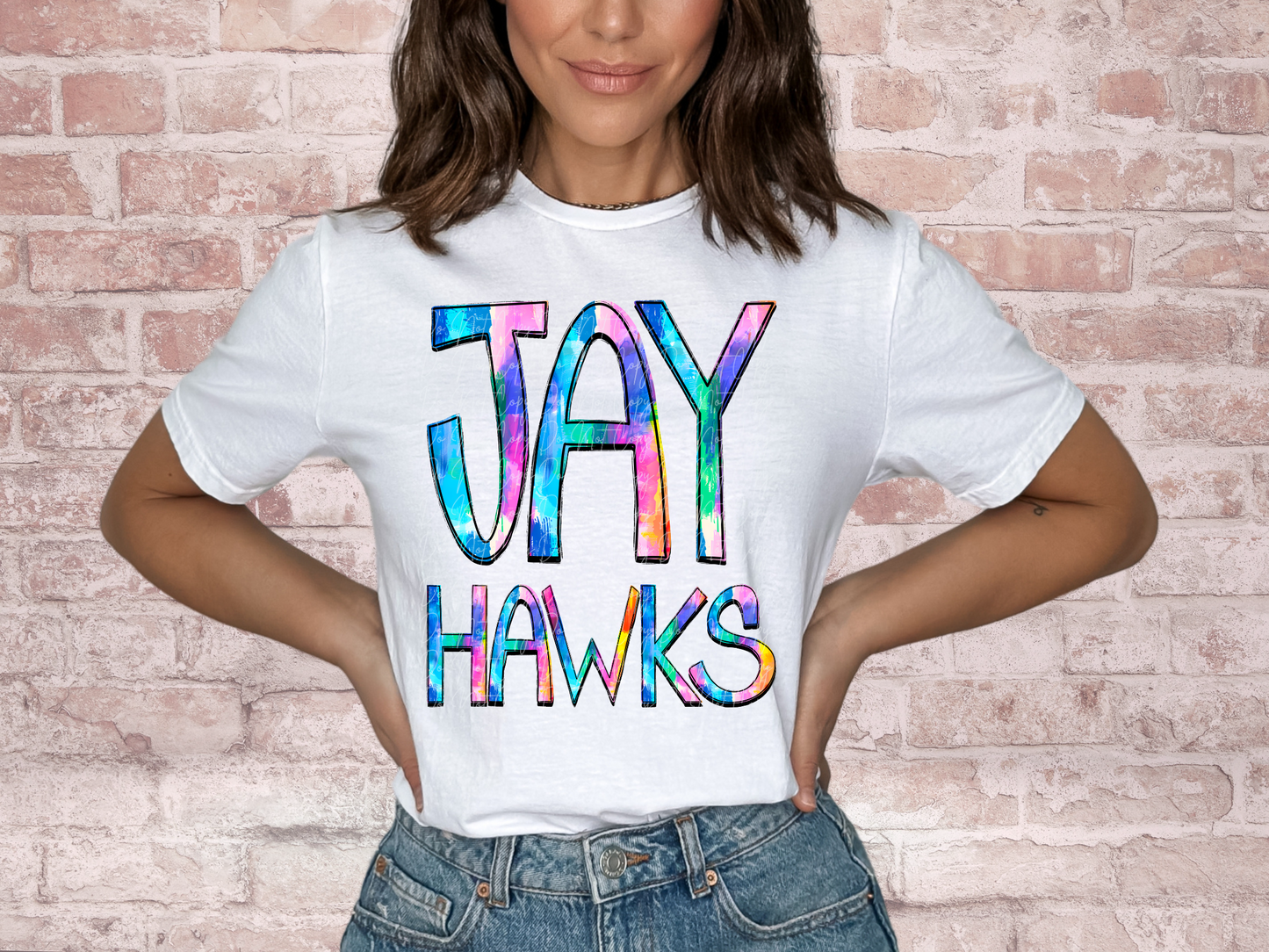 Jay Hawks School Mascot DTF Transfer - TED1331