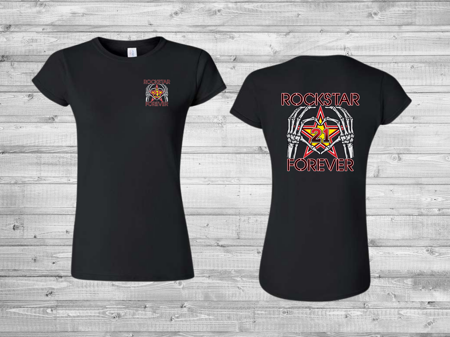 Rockstar Forever Heart Hand Memorial Women's Shirt