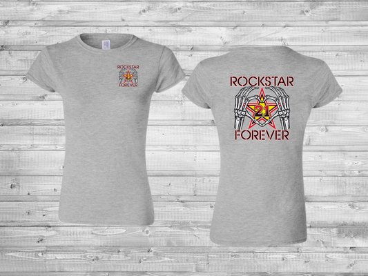 Rockstar Forever Heart Hand Memorial Women's Shirt
