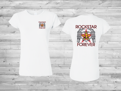Rockstar Forever Heart Hand Memorial Women's Shirt