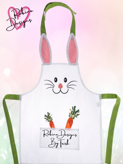 Custom Name Easter Bunny Kids Aprons