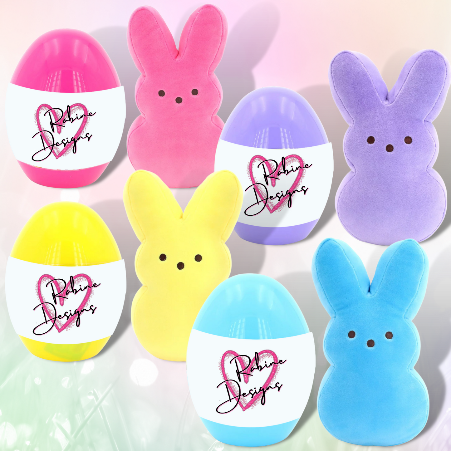 Custom Name Easter Peeps With A Jumbo Easter Egg