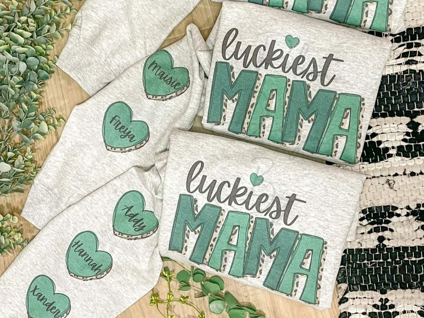 St. Patrick's Day Luckiest Mama Custom Sweatshirt