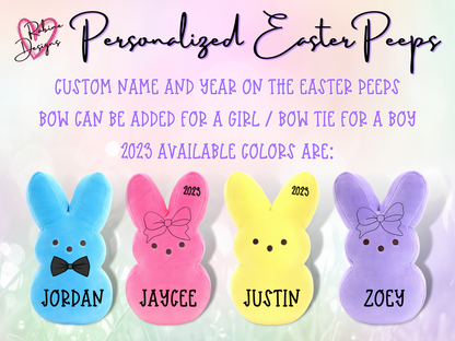 Custom Name Easter Peeps With A Jumbo Easter Egg